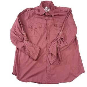 HELIX Men's Tactical Size XXL Red Button Up Shirt